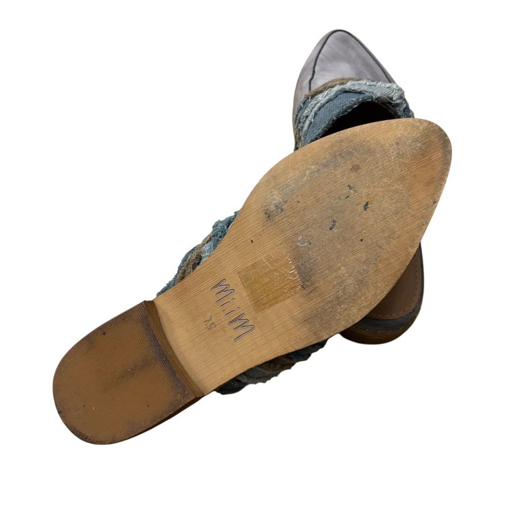 MI.IM Tillie Fabric Wrapped Leather Mules in Blue/Gray Size 7.5 — SO BEAUTIFUL! - Picture 9 of 9